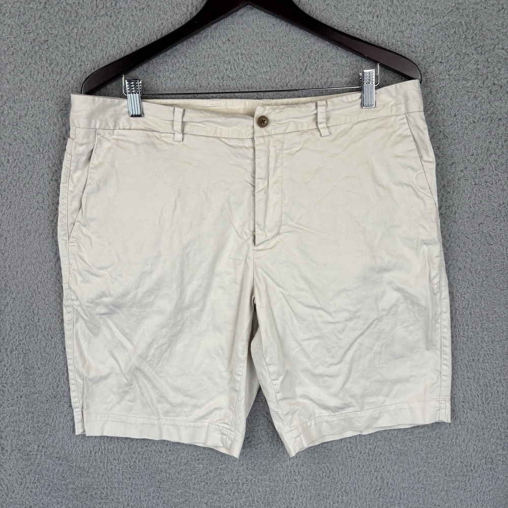B. Draddy Golf Shorts Mens 36 Beige Chino Casual Cotton Blend Stretch 9" Inseam